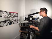 Director and DOP Nicholas Eriksson lines up the VistaVision frame