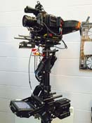 The Beaumonte VistaVision camera built and ready to roll on Steadicam rig